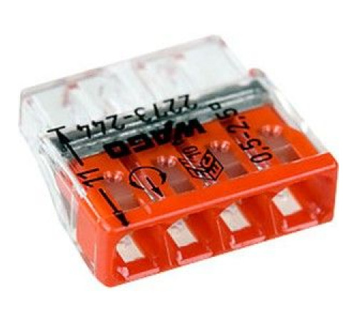 Клемма WAGO 4х2,5мм 2273-244 с пастой Клемма WAGO 4х2,5мм 2273-244 с пастой