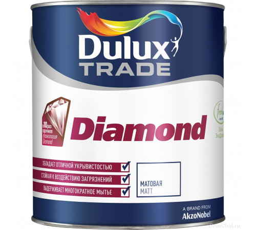 Краска Dulux воднодисперсионная Diamond Matt База BC 2,25л Краска Dulux воднодисперсионная Diamond Matt База BC 2,25л