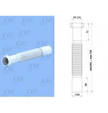 Гофра для сифона 1 1/4