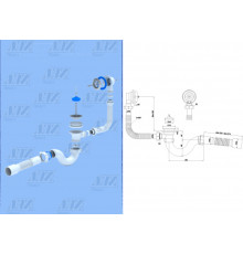 Сифон для ванны 1 1/2