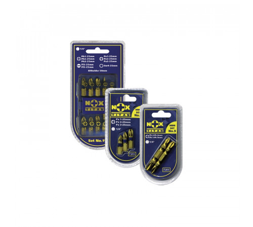 Бита 1/4 Pz2-25мм  (3шт на блистере) Nox Titan 556612