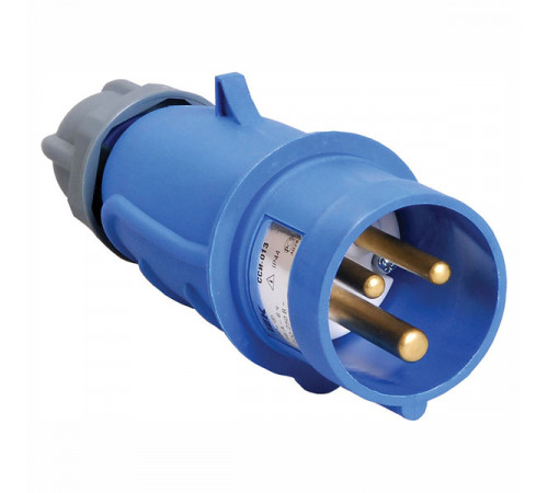 Вилка 013  2P+E  16А 250В IP44