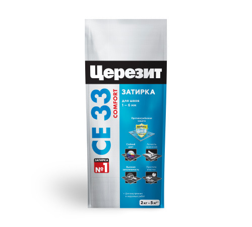 Затирка ЦЕРЕЗИТ CE33 д/швов до 5 мм N88 темно-синяя 2 кг