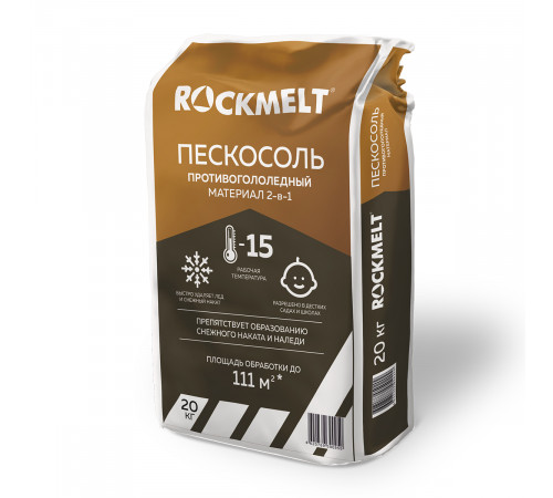 Антигололед 'ROCKMELT' пескосоль20 кг 264512 Антигололед 'ROCKMELT' пескосоль20 кг 264512