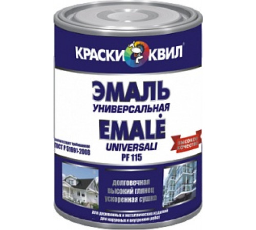 Эмаль ПФ-115 универсальная красная 2,8кг Краски КВИЛ СТОП
