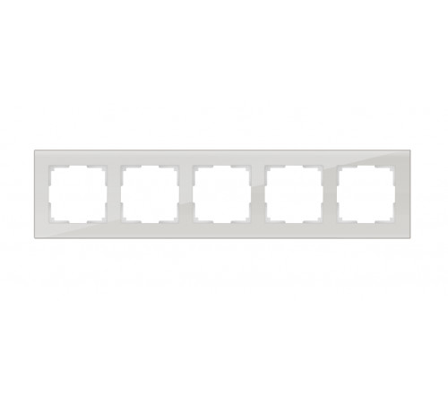 Рамка на 5 постов WL01-Frame-05 (дымчатый стекло) Favorit 030789