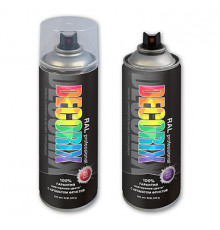 Эмаль аэрозольная RAL PROFESSIONAL DECORIX, 520 мл, RAL 9005, глубокий чёрный 0138-9005