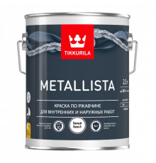 Краска по ржавчине 3 в 1 'Tikkurila' белая БАЗА А 0,4л 'METALLISTA'