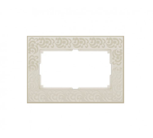 Рамка д/двойной розетки WL05-Frame-01-DBL- ivori (слоновая кость) 033484 Flock