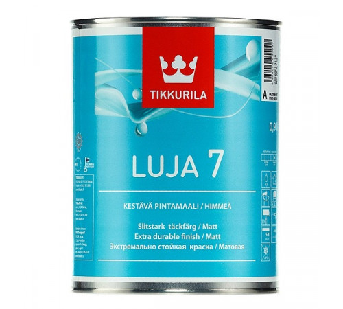 Краска Tikkurila воднодисперсионная Luja 7 База А матовая 2,7 л с противоплесн.компл.