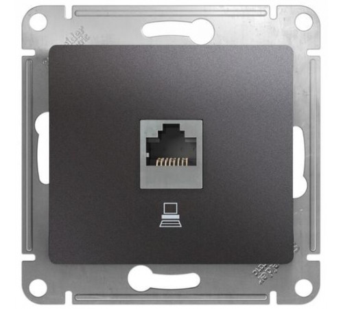 Розетка компьютерная RJ45 кат.5Е графит SE GSL001381К Розетка компьютерная RJ45 кат.5Е графит SE GSL001381К