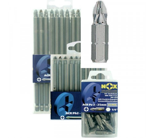 Бита 1/4 Е 6,3 Pz2-50мм (10шт/кор.) Nox 556305