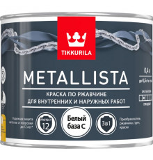 Краска по ржавчине 3 в 1 'Tikkurila' БАЗА С 2,3 л 'METALLISTA'