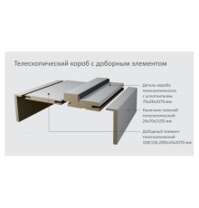 Добор телескопический  Эко-шпон 10*100*2070 Кедр снежный