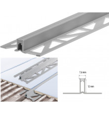 Дилатационный профиль для плитки ПВХ светло-серый 12*2,5м (W-PC-DY12-105-250)