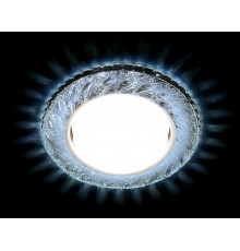 Светильник точечный  G303 GX53+3W LED COLD хром/прозрачный (CL/CLD) СТОП