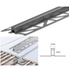 Дилатационный профиль для плитки ПВХ темно-серый 10*2,5м (W-PC-DY10-106-250)