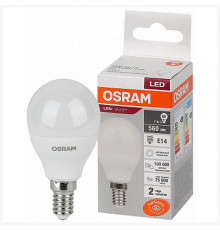 Лампа Osram светод. 7W E14 4000K 560Лм шар LED VANCE 4058075579651