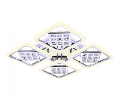 Люстра FA288/4 CH 116W  750*750*80  хром ( ПДУ РАДИО 2.4G) СПЕЦЦЕНА