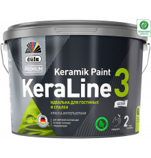 Краска для стен и потолков DUFA Premium глубокоматовая белая KeraLine Keramik Paint3 База1 0,9л СТОП