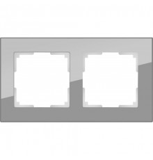 Рамка на 2 поста WL01-Frame-02/W0021115 (серый, стекло) Favorit 030776/050964