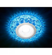 Светильник точечный S299 BL (LED COLD) хром/голубой хрусталь MR16+3W СПЕЦЦЕНА