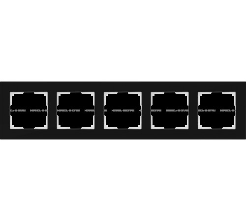 Рамка на 5 постов WL01-Frame-05 черный Favorit 031801