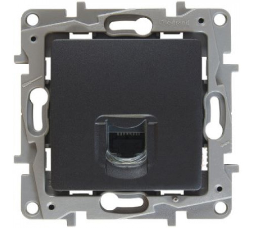 Розетка комп. RJ45 6кат. UTP антрацит 672653