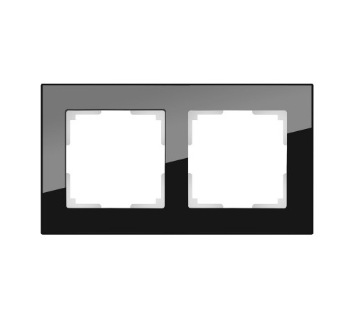 Рамка на 2 поста WL01-Frame-02 (черный) Favorit 031798