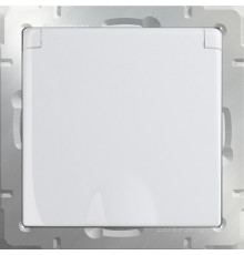 Розетка влагозащ. з/к,защ.крышка и шторками WL01-SKGSC-01-IP44/W1171201 (белая) 028831/051120
