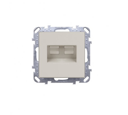 Телефонная розетка RJ-11 и Ethernet RJ-45 WL03-RJ11-45-ivory (слоновая кость) 028897