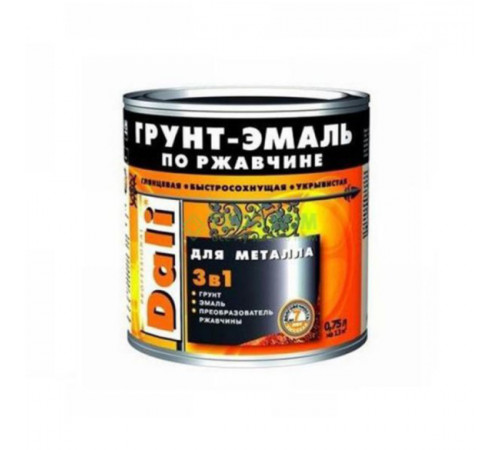 DALI '3 в 1' грунт-эмаль по ржавчине красная (Ral 3001 ) 0,75л DALI '3 в 1' грунт-эмаль по ржавчине красная (Ral 3001 ) 0,75л