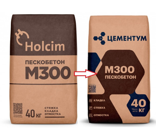 Пескобетон Holcim/Цементум М300 40 кг (36) СТОП