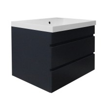 Комплект Azario Тумба Эстима 60/2 595х447х555 подвесная, с раковиной Астория 60, графит