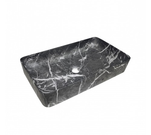 Раковина накладная HOLLER K-6260-60-SZ3 (610*345*110мм), темный мрамор