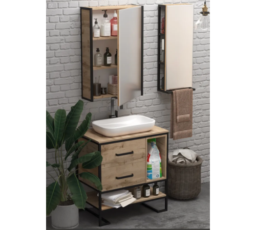 Пенал зеркальный-сквозной Grunge Loft 35 П