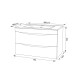 Тумба с умывальником подвесная Cloud 80 см, белая CLO80W0i95К IDDIS