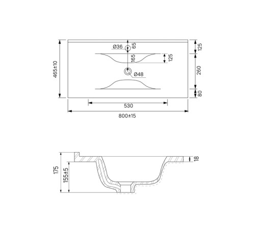 Тумба с умывальником подвесная Cloud 80 см, белая CLO80W0i95К IDDIS