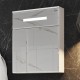 Шкаф-зеркало Onika Сигма 60 белый, c LED подсветкой
