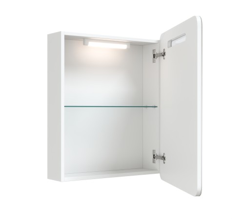 Шкаф-зеркало Onika Неаполь 60 белый, c LED подсветкой