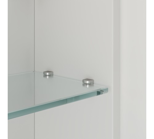 Шкаф-зеркало Onika Неаполь 60 белый, c LED подсветкой