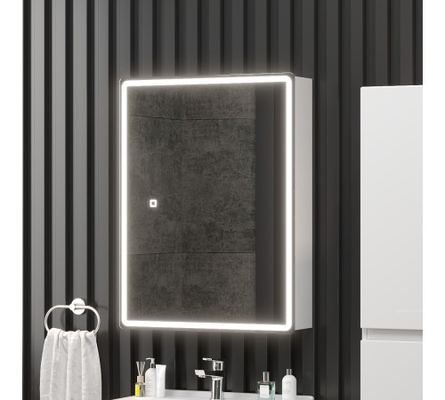 Шкаф-зеркало Onika Орби 60 с подсветкой, универсальный