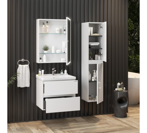 Шкаф-зеркало Onika Орби 60 с подсветкой, универсальный