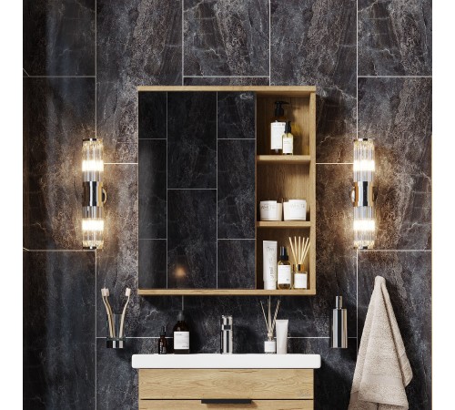 Шкаф-зеркало Onika Легран 70 дуб галифакс, универсальный