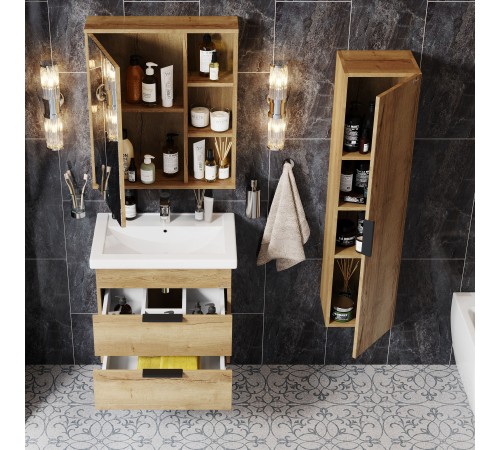 Шкаф-зеркало Onika Легран 70 дуб галифакс, универсальный