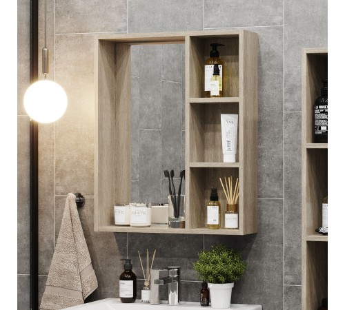 Шкаф-зеркало Тимбер 70 дуб сонома, универсальный