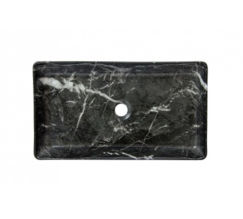 Раковина накладная HOLLER K-6260-60-SZ3 (610*345*110мм), темный мрамор