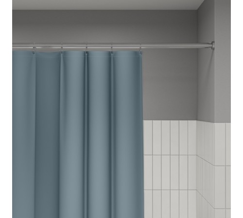 Штора для ванной комнаты.светло-серый,,200*180 см, IDDIS Promo P09PE18I11